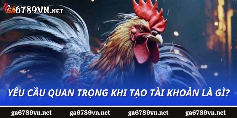 Yêu cầu quan trọng khi tạo tài khoản là gì?